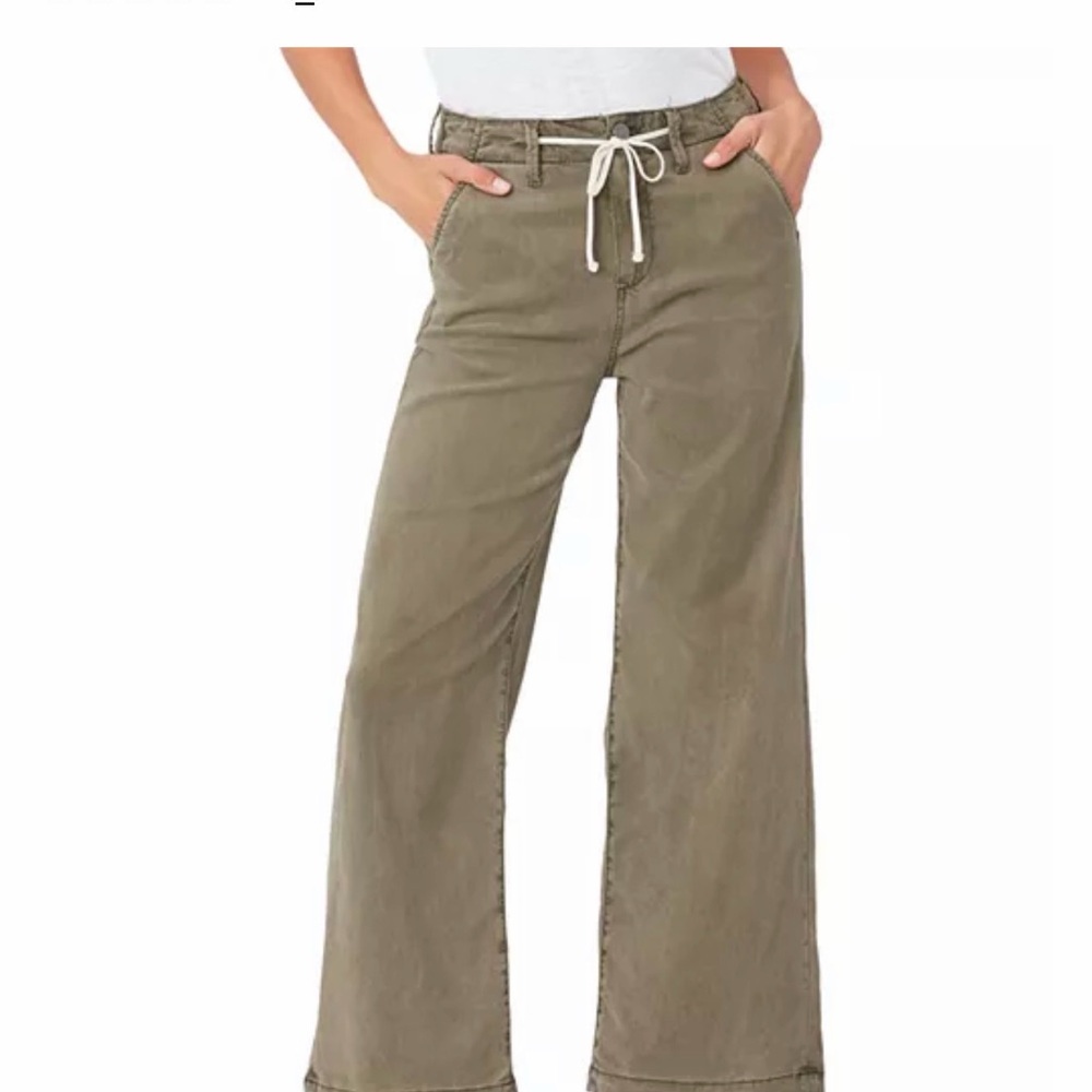 PAIGE Carly Vintage Ivy Green Pants